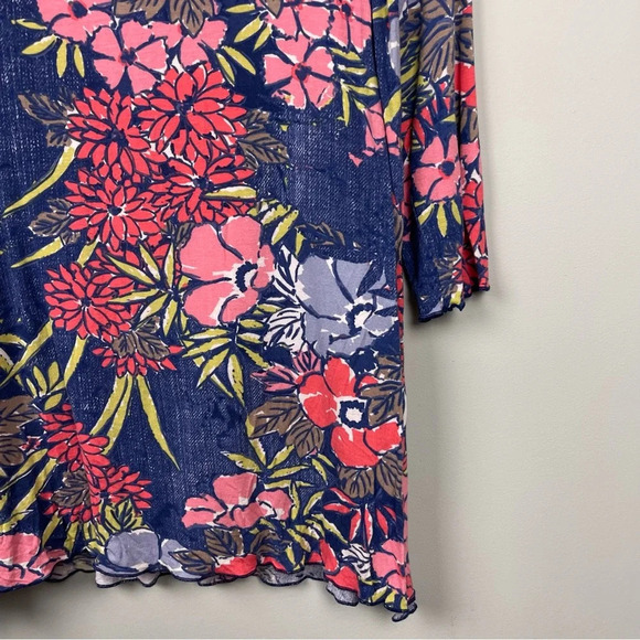 Miraclebody by Miraclesuit Floral Tunic Shapewear Top Size M - Picture 4 of 6